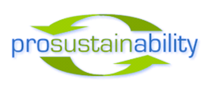 Das Logo von Pro sustainabilitiy in grün und blau